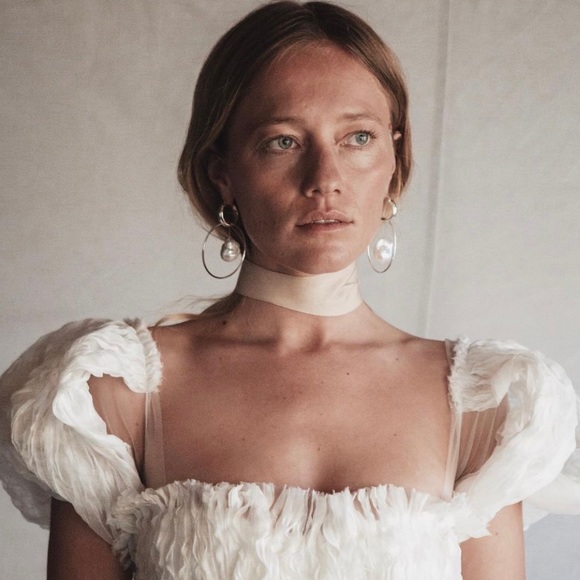 Danielle Frankel Jewelry - Custom Danielle Frankel hoop and chain earrings with dangling Oyster Pearls.